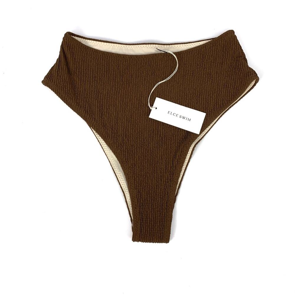 NWT ELCE SWIM Bowie Bikini Bottom Cacao M
